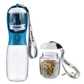 Cibaabo botella-agua para perro con contenedor de alimentos, útil para viajar.
