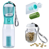 Cibaabo botella agua para perros con contenedor de alimento, ideal para paseos