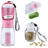 Cibaabo botella-agua-perro-contenedor-alimentos, ideal para paseos con snack incluido