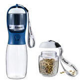 Botella Cibaabo para perro con contenedor de comida, ideal para paseos.