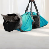 Cinf bolsa de aseo para gatos azul talla L, facilita un baño seguro.
