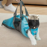 Bozal Cinf para gatos azul en talla M, seguridad durante el baño.