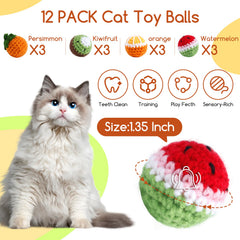 Lote de doce bolas Cipsken con campana para gatos curiosos.