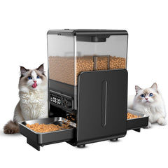 CityFlee comedero automático para dos gatos, control de porciones para alimentación constante.