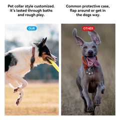 CityWay AirTag collar holder duradero para perros activos.