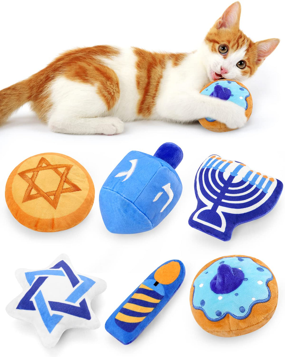 CiyvoLyeen dreidel de peluche con jerba gatera para juego interactivo