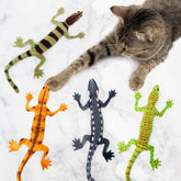 Juguete lagartija de CiyvoLyeen con jerba gatera para gatos, estimula la caza y el juego