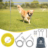 CJYMMFAN: sistema trolley para perros, montaje fácil en jardín para libertad al aire libre.