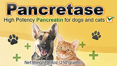 CK Formulations Pancretase, etiqueta clara para uso diario en mascotas.
