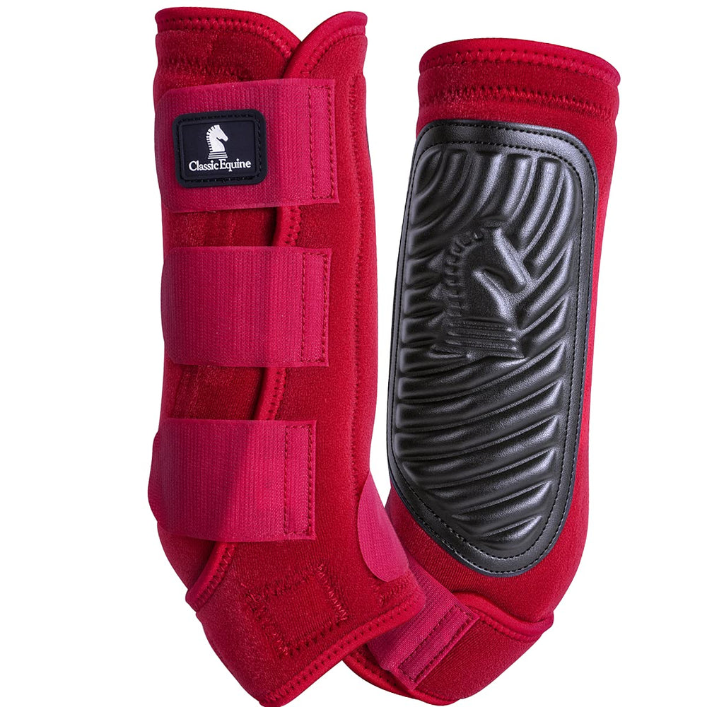 Classic Equine ClassicFit Bota Trasera Crimson Mediana para soporte y protección.