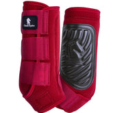 Classic Equine ClassicFit Sling Boots, vista frontal en denim oscuro, protección para articulaciones.