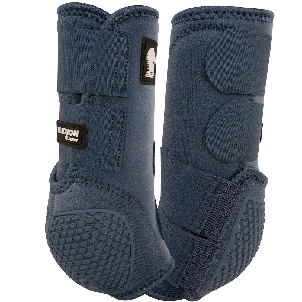 Classic Equine Flexion Front en denim oscuro, protección y movilidad para el fetlock durante entrenamientos.