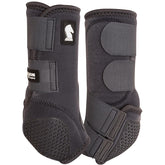 Classic Equine Flexion Legacy2: bota delantera grafito, soporte estable para articulaciones durante velocidad.