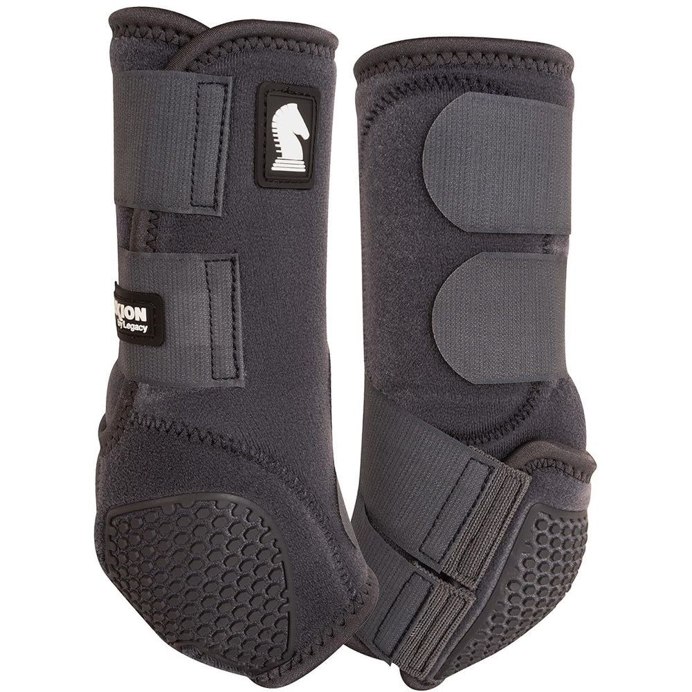 Classic Equine Flexion Legacy2 frente carbon mediano protege fetlock durante entrenamiento