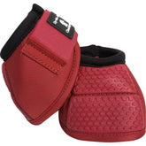 Classic Equine Flexion Sin Giro Bota Campana Crimson, vista frontal, protección para tendones durante entrenamiento