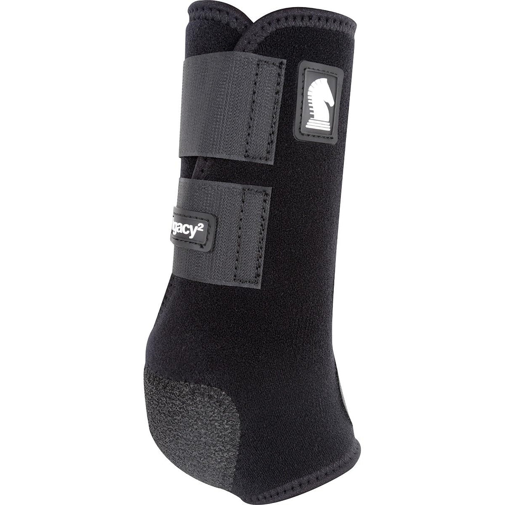 Legacy2 de Classic Equine, vista frontal, ofrece ajuste seguro para entrenamientos intensos.