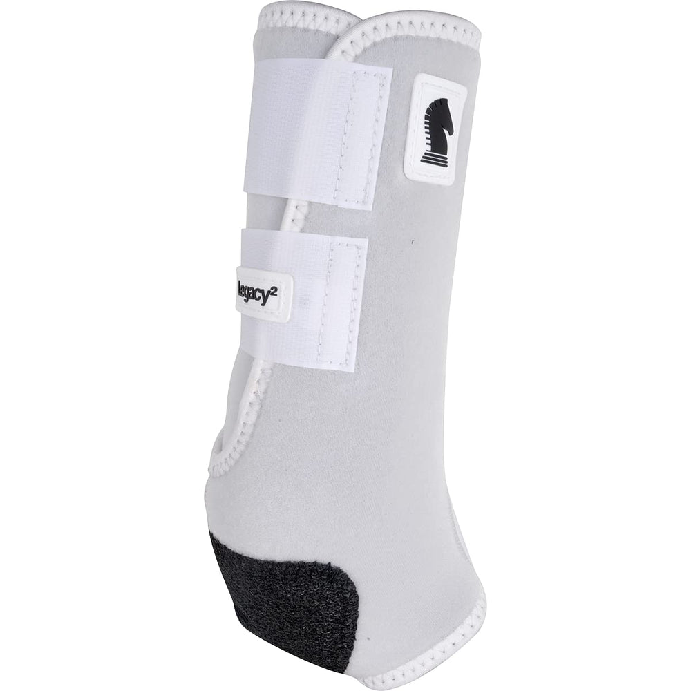 Legacy2 de Classic Equine, bota de soporte trasera blanca protege las patas y mantiene la movilidad
