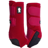 Classic Equine Legacy2 botas traseras rojas carmesí, protección y soporte para articulaciones