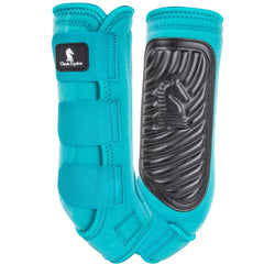Protecciones sling Classic Equine traseras Aqua con ajuste ergonómico para el caballo