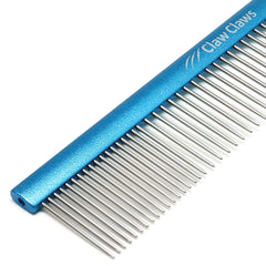 Claw Claws peine ovalado de aluminio para perros y gatos, cepillado cómodo