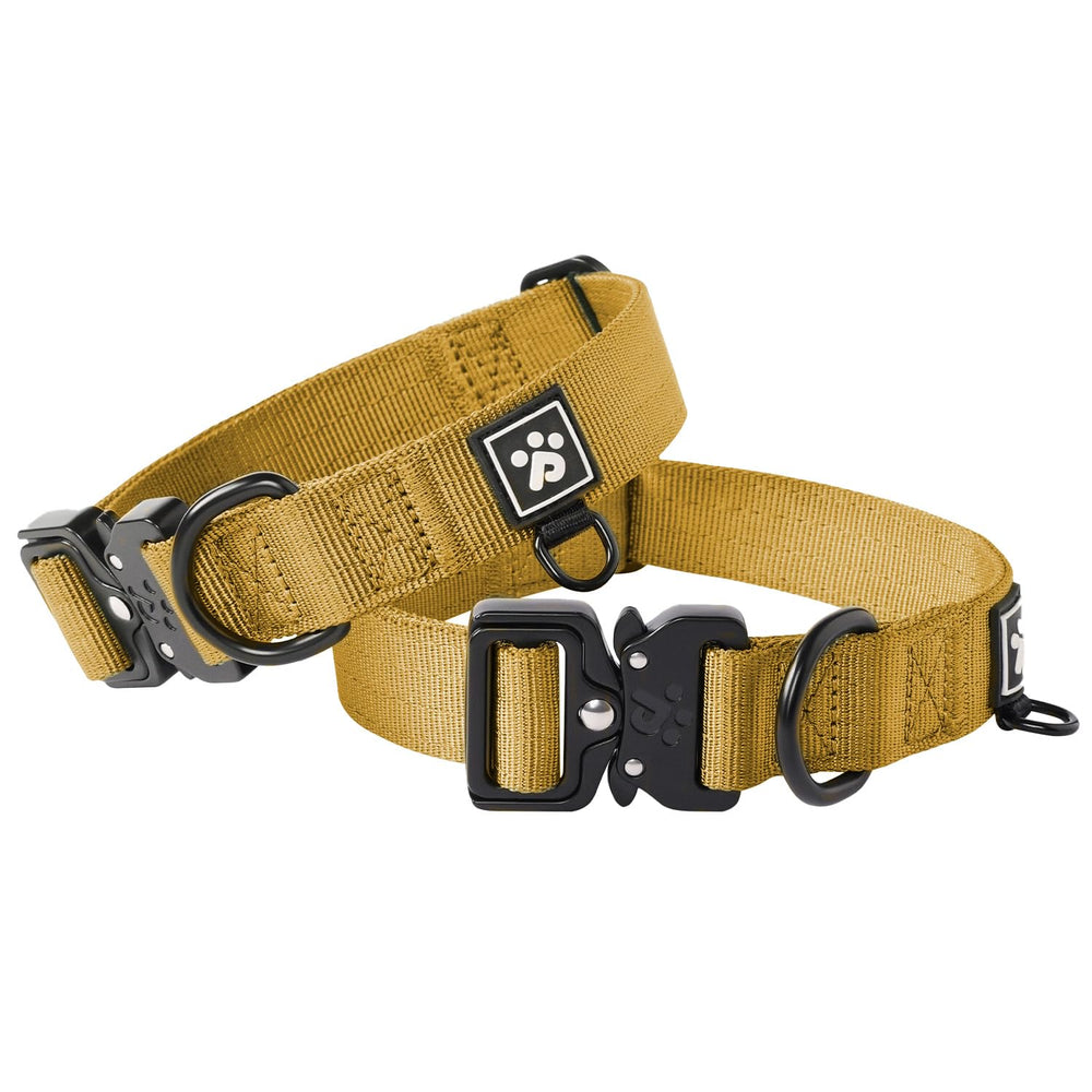 Clepaws collar mediano con bucle metal Cobra para un ajuste seguro durante paseos.