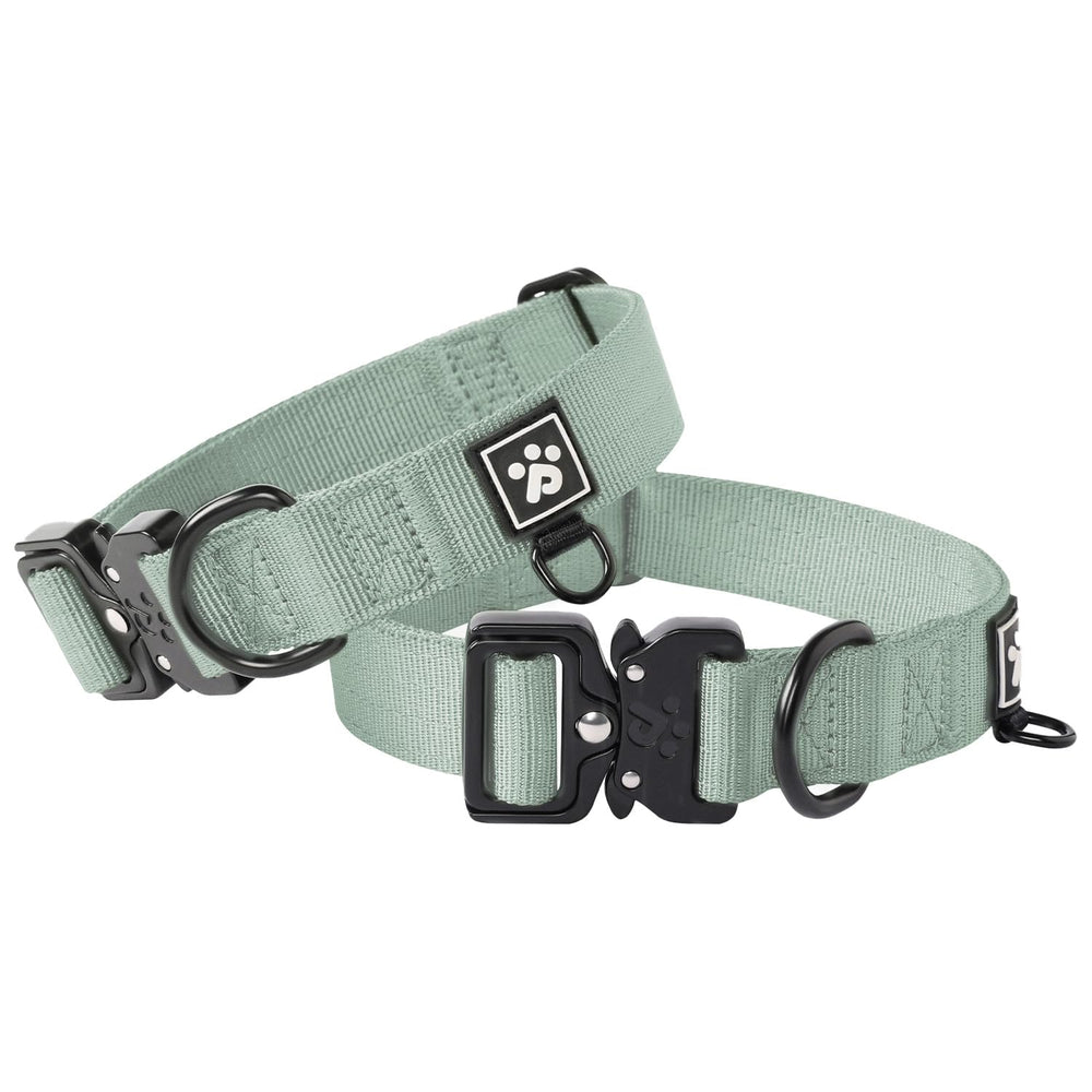 Clepaws collar para perro grande con nylon 1000D, resistencia para aventuras diarias.