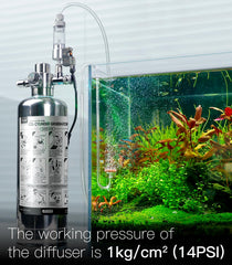 Difusor Clscea CO2 acrílico transparente para acuario, flujo suave de burbujas.