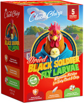 Cluck Chirp caja 5 lb de larvas mosca soldado negra secas para aves felices