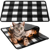 Clysee almohadilla autocalentable para gatos grandes, calor cómodo para siestas tranquilas.
