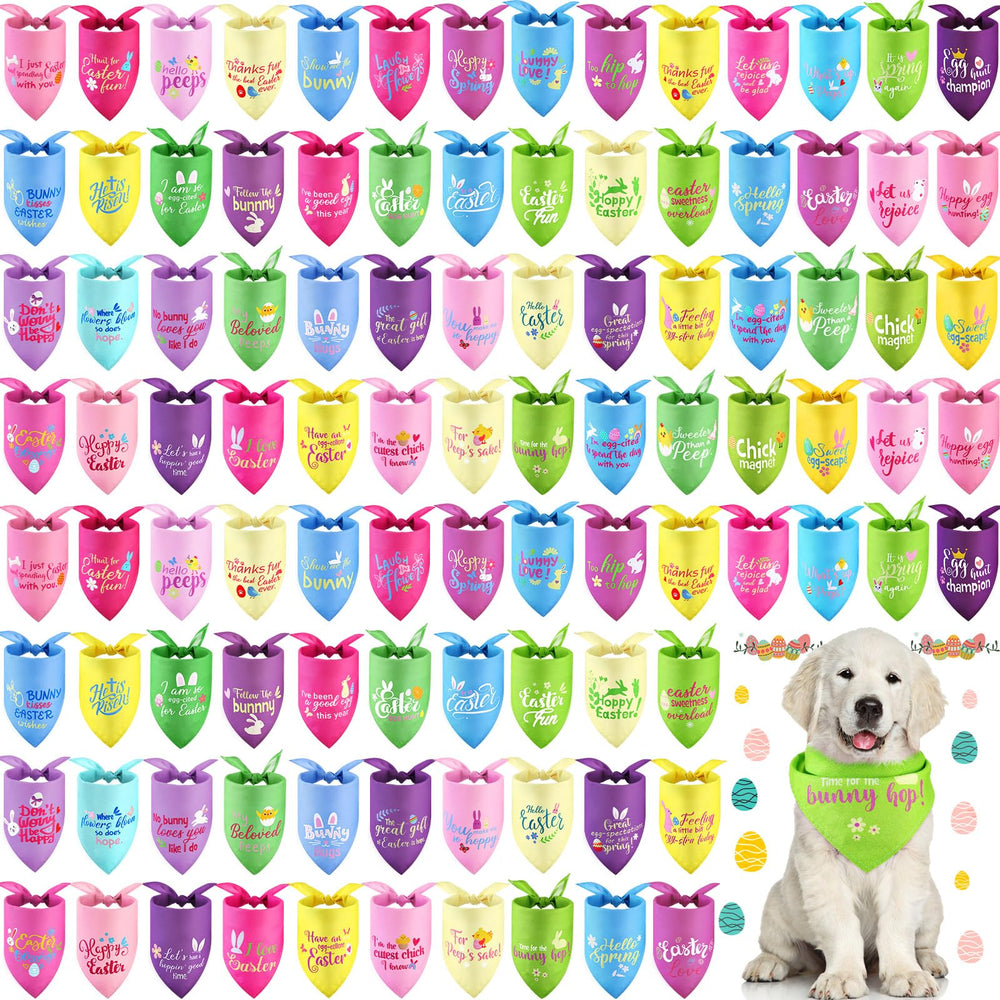 Bandanas Clysee Pascua para perros, conjunto de 100 piezas ideal para grooming.