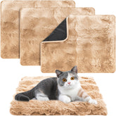 Clysee cama auto calentante para gatos khaki 16x24, descanso cálido sin electricidad