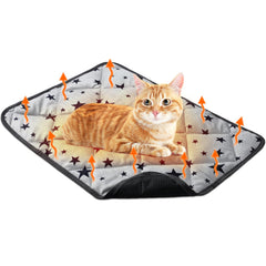 Clysee cama autocalentante para gatos con diseño de estrellas, cálida y cómoda.