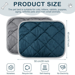 Manta autocalentadora Clysee para mascotas en azul, ideal para dormir plácidamente