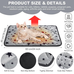Clysee manta térmica para perros y gatos, 18x24 pulgadas, calor suave.
