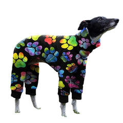 Pijama Cnkwei con estampado de huellas para perros, comodidad diaria.