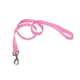 Correa Coastal Pet en nylon rosa brillante, duradera para paseos diarios.