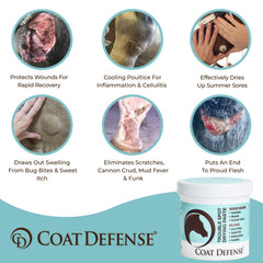 COAT DEFENSE pasta-aplicacion-seca-en-heridas: aplicación limpia que mantiene la piel seca.