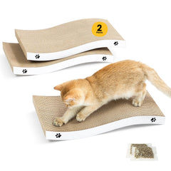 Rascador Coching para gatos de dos caras mediano protege muebles y ofrece actividad.