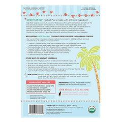 CocoTherapy Hairball Plus Fiber etiqueta orgánica certificada