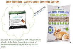 Coir Wonder sustrato versátil para mascotas y reptiles en jaulas.