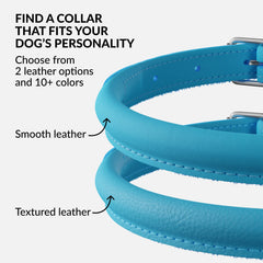 CollarDirect collar cuero, 13 colores disponibles para combinar con tu mascota.