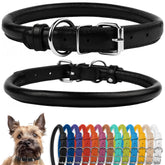 CollarDirect collar de cuero enrollado para perros, ligero y cómodo.