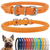 CollarDirect collar de cuero enrollado suave para evitar enredos en pelaje largo
