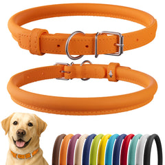 CollarDirect, collar de cuero enrollado suave para pelaje delicado
