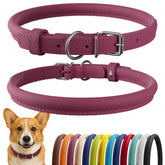 CollarDirect collar de cuero enrollado suave, ideal para evitar enredos en pelaje largo