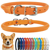 CollarDirect collar de cuero enrollado suave para perros con pelo largo, cómodo y desenredado.