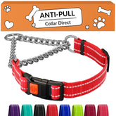 CollarDirect Martingale con cadena de acero inoxidable para perros, duradero.