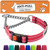 CollarDirect Martingale en rosa, nylon reflectante y tamaño pequeño para mayor visibilidad.