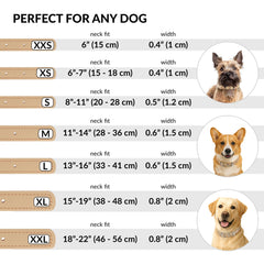 CollarDirect collar perro cuero enrollado 18 a 22 pulgadas, ajuste seguro.
