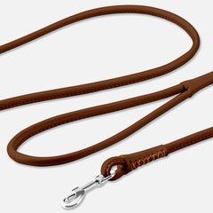 CollarDirect correa cuero enrollado 6ft azul, cómodo para entrenamiento diario.